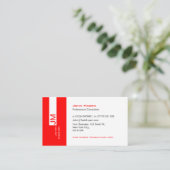 Consultant moderne en rouge et blanc - Carte de vi (Debout devant)