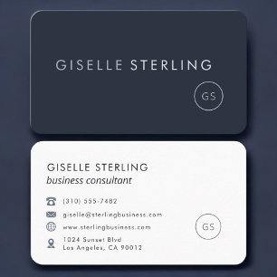 Consultant Navy Blue Professioneel Visitekaartje