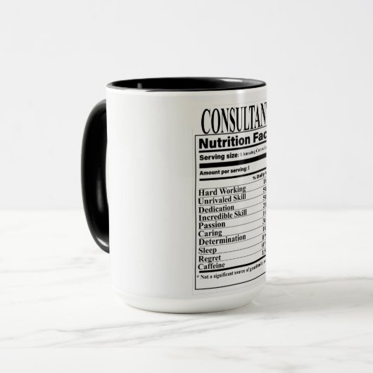 Consultant Nutrition Facts Mok (Voorkant links)