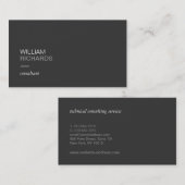 Consultant professionnel classique Carte de visite (Devant / Derrière)