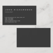 Consultant Professionnel Élégant Carte de visite g (Devant / Derrière)