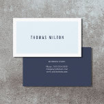 Consultant professionnel minimaliste bleu blanc<br><div class="desc">Modèle simple personnalisable de carte de visite. Design élégant et cool. Parfait pour tous les professionnels.</div>