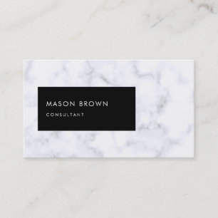 Consultant Profi Modern White Marble Visitekaartje
