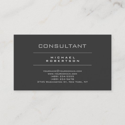 Consultant tendance Carte de visite gris (Devant)
