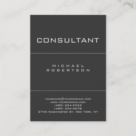 Consultant tendance Grey Chubby Carte de visite (Devant)