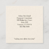 Consultant Vierkante Visitekaartje (Achterkant)