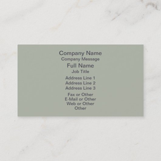 Consultant Visitekaartje (Achterkant)