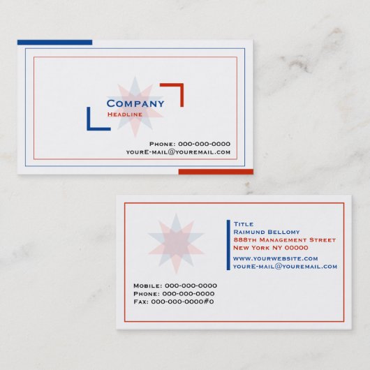 Consultant Visitekaartje (Voorkant / Achterkant)