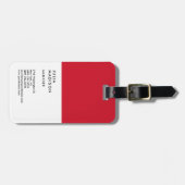 Consultant voor Vertical Red White Trendy Manager Bagagelabel (Voorkant horizontaal)