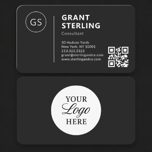 Consultant Zwart Logo QR Code Professioneel Visitekaartje
