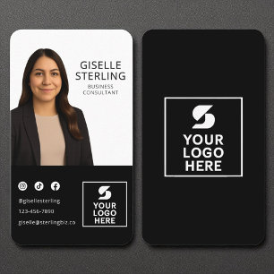 Consultant Zwart Wit Foto Logo Portret Visitekaartje