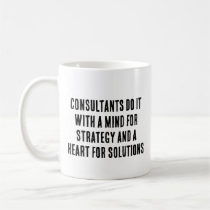 Consultants doen het met een geest voor strategie koffiemok