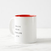 Consume Less Typography Modern Two-Tone Mug (Devant gauche)
