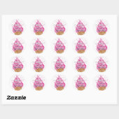 Consumptie Cone Confetti Sweets Ronde Sticker (Vel)