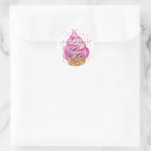 Consumptie Cone Confetti Sweets Ronde Sticker (Tas)
