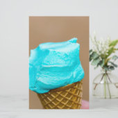 Consumptie-ijs met wafelmacro briefpapier (Staand voorkant)