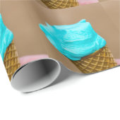 Consumptie-ijs met wafelmacro cadeaupapier (Rol Hoek)