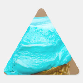 Consumptie-ijs met wafelmacro driehoek sticker