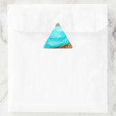 Consumptie-ijs met wafelmacro driehoek sticker (Tas)