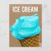 Consumptie-ijs met wafelmacro feestdagenkaart (Voorkant)