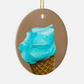 Consumptie-ijs met wafelmacro keramisch ornament (Rechts)