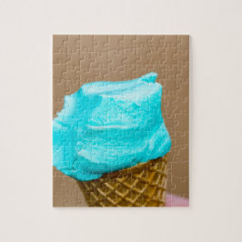 Consumptie-ijs met wafelmacro legpuzzel