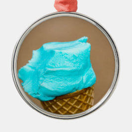 Consumptie-ijs met wafelmacro metalen ornament