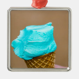 Consumptie-ijs met wafelmacro metalen ornament