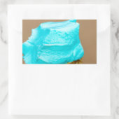 Consumptie-ijs met wafelmacro rechthoekige sticker (Tas)