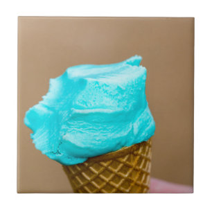 Consumptie-ijs met wafelmacro tegeltje