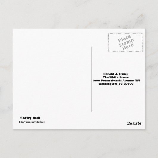 Contact Donald J. Trump carte postale énorme (Dos)