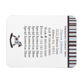 Contact d'urgence : Babysitter Premium Magnet (Horizontal)