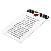 Contact d'urgence : Ladybug Et Polka Dot Magnet (Côté Gauche)