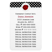 Contact d'urgence : Ladybug Et Polka Dot Magnet