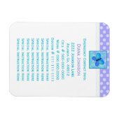 Contact d'urgence : Magnet Premium Papillon (Horizontal)