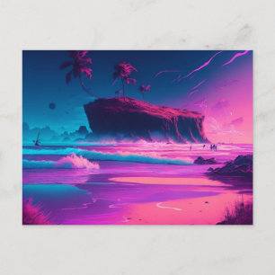 Contact houden Roze Oceaangolven Briefkaart