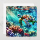 Contact houden | Zee schildpad zwemmen (Voorkant / Achterkant)