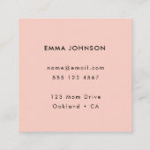 Contact maman | Carte d'appel de maman moderne ros (Dos)