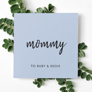 Contact met mama   Cute Blue Modern Ma Calling Car Kortingskaartje