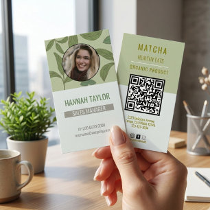 Contact met ons opnemen   QR Code Groene Thee Logo Visitekaartje