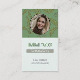 Contact met ons opnemen QR Code Groene Thee Logo Visitekaartje