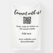 Contact met ons opnemen QR-code scannen Website to Spandoek (Verticaal)