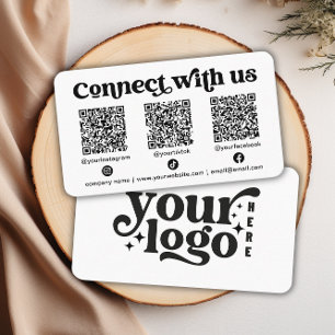 Contact met ons opnemen Social Media QR White Busi Visitekaartje
