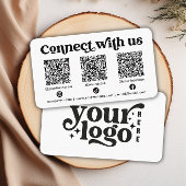Contact met ons opnemen Social Media QR White Busi Visitekaartje