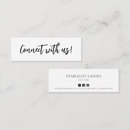 Contact minimal simple avec la carte d'insertion (Devant / Derrière)