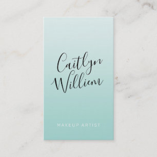 CONTACT modern chic ombre mint groen zwart Visitekaartje