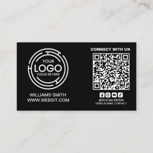 Contact opnemen met ons Social Media Qr Code Logo Visitekaartje