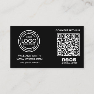 Contact opnemen met ons Social Media Qr Code Logo Visitekaartje