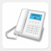 Contact opnemen Telefoon Vierkante Sticker (Voorkant)