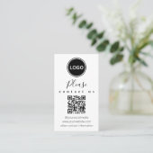 Contactez-nous | Code QR Carte de visite moderne (Debout devant)